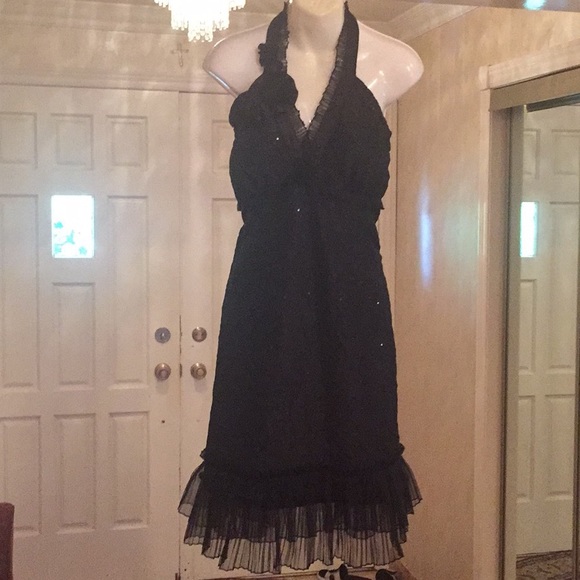 Vtg inspired lookBlack sleeveless evening dress - Picture 1 of 8